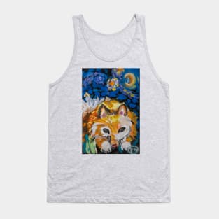 Orange Fox Original Oil-Paint Art Tank Top